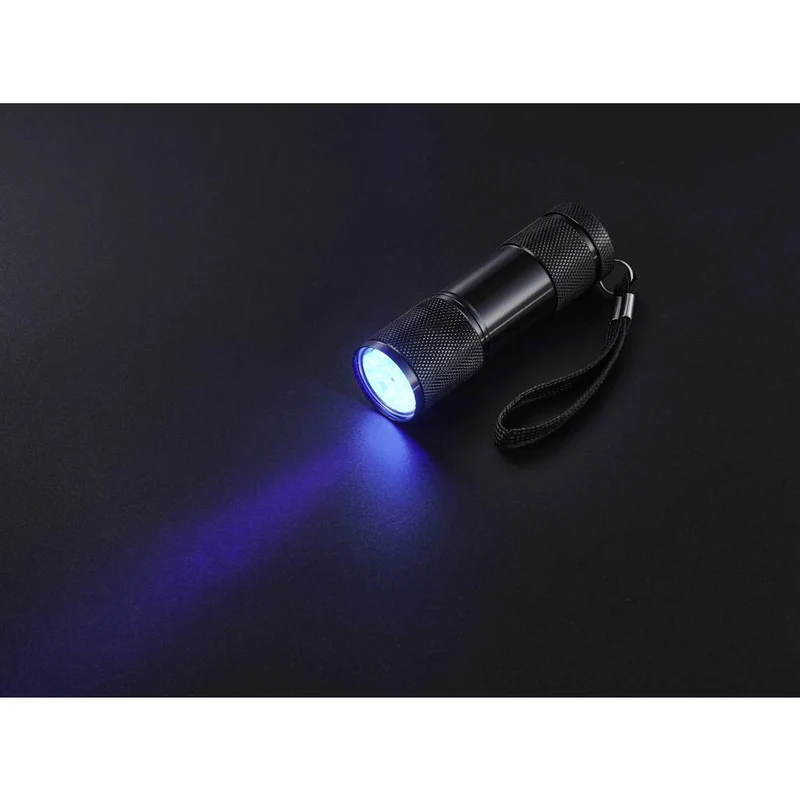 B-Ware Handlampe Taschenlampe UV LED Schwarz Handschlaufe batteriebetrieben 14 STÜCK