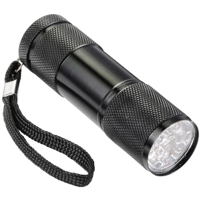 B-Ware Handlampe Taschenlampe UV LED Schwarz Handschlaufe batteriebetrieben 14 STÜCK