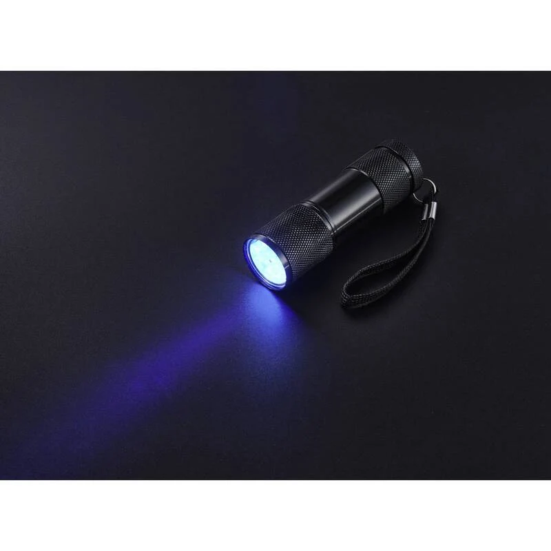 B-Ware Handlampe Taschenlampe UV LED Schwarz Handschlaufe batteriebetrieben 14 STÜCK