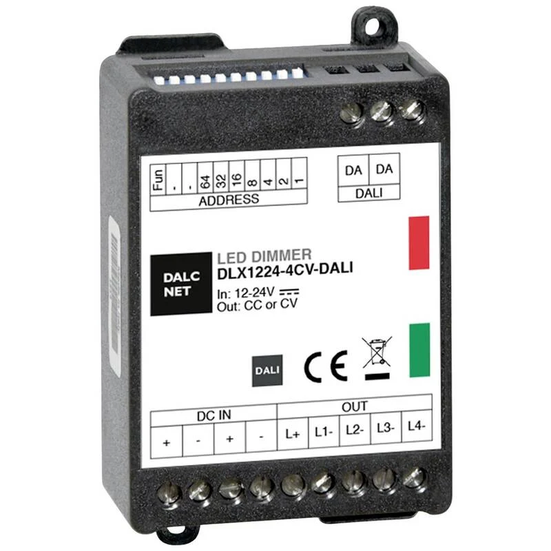 B-Ware Dalcnet Dimmer Steuergerät Lichtregler DALI Innenbereich 4 Ausgänge 12V 24V