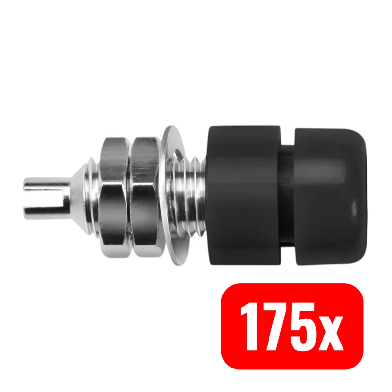B-Ware Schützinger Einbaubuchse Buchse IBU 401 Ni SW Schwarz Steckverbinder 175 STÜCK