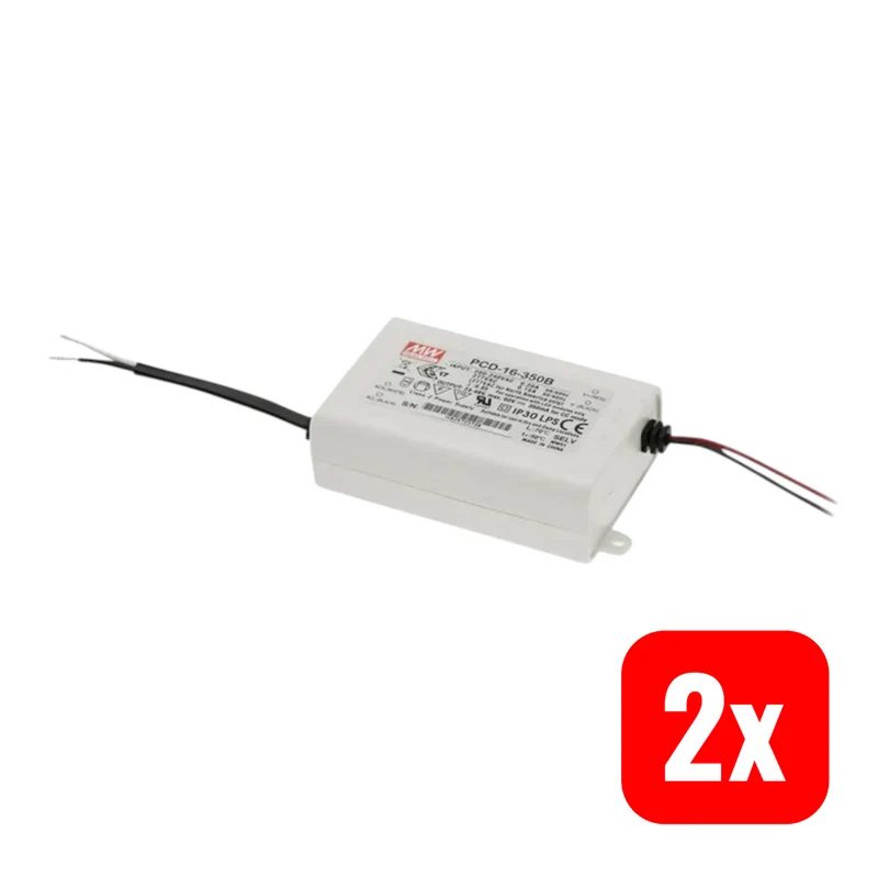2x B-Ware MEAN WELL LED Treiber Netzteil Konstantstrom dimmbar IP30 Innenbereich 2 STÜCK