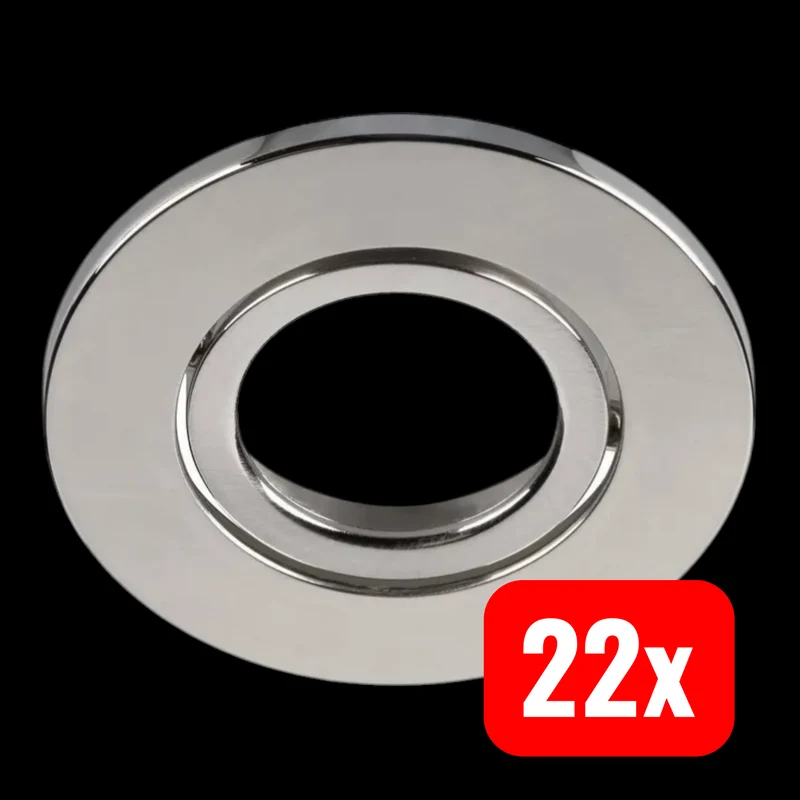 B-Ware SLV Abdeckung Hülle Downlight Aluminium Grau Universal IP20 rund 88 mm 22 STÜCK