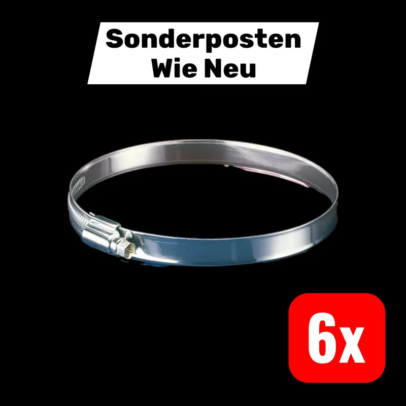 B-Ware Norres Schlauchschelle Klemme CLAMP 208 stahl verzinkt 190 bis 210mm 6 STÜCK
