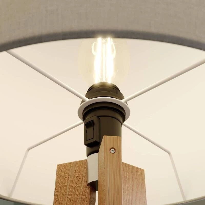 B-Ware Quitani Stehleuchte Nida Holzgestell Stehlampe Leuchte Leselampe SIEHE TEXT/FOTO