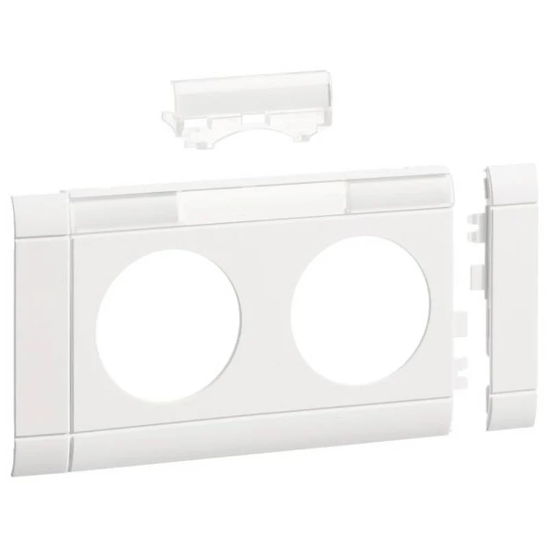 B-Ware Hager Blende Abdeckung GB080219016 2fach OT 80 mm verkehrsweiß Weiß 8 STÜCK