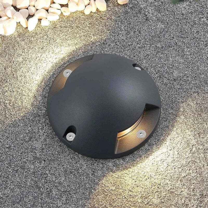 B-Ware Lindby Bodenstrahler Wegeleuchte LED Strahler dunkelgrau Aluminium Kunststoff