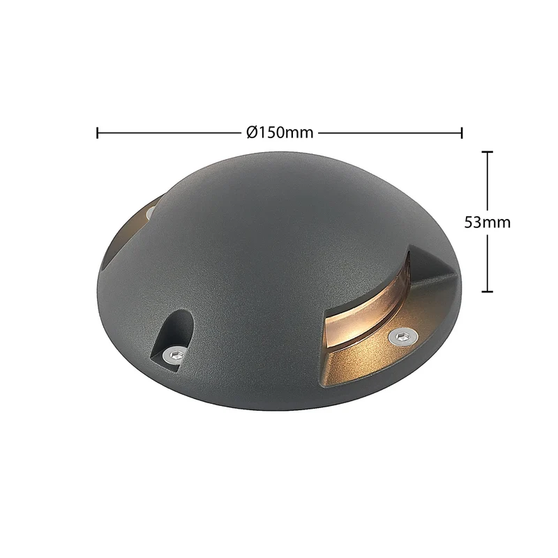 B-Ware Lindby Bodenstrahler Wegeleuchte LED Strahler dunkelgrau Aluminium Kunststoff