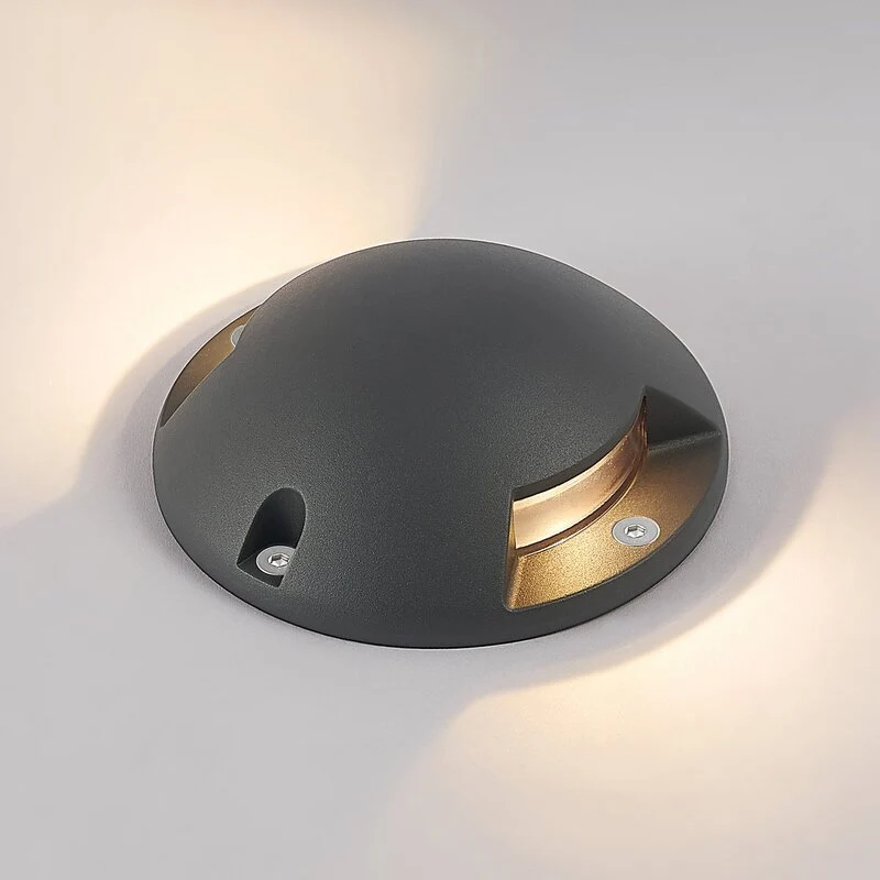 B-Ware Lindby Bodenstrahler Wegeleuchte LED Strahler dunkelgrau Aluminium Kunststoff