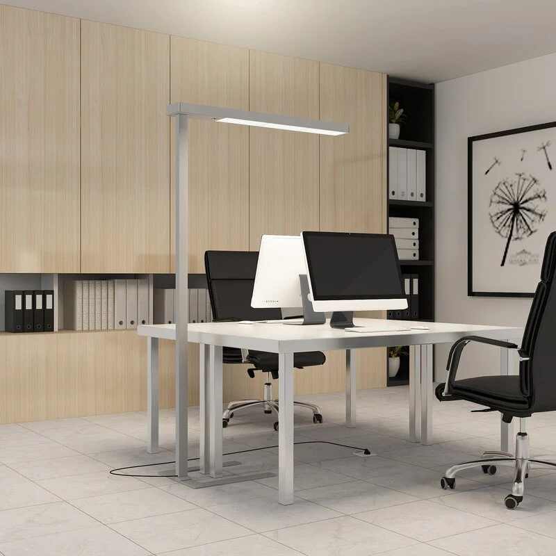B-Ware Arcchio Stehlampe Büro Stehleuchte LED Susi silber Sensor Touchdimmer dimmbar