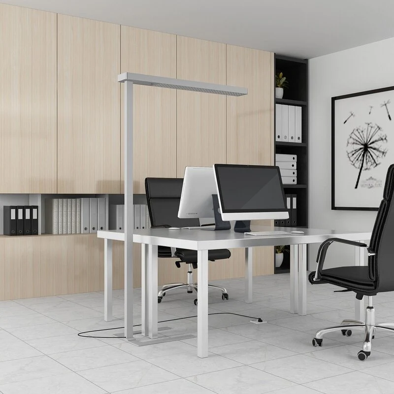 B-Ware Arcchio Stehlampe Büro Stehleuchte LED Susi silber Sensor Touchdimmer dimmbar