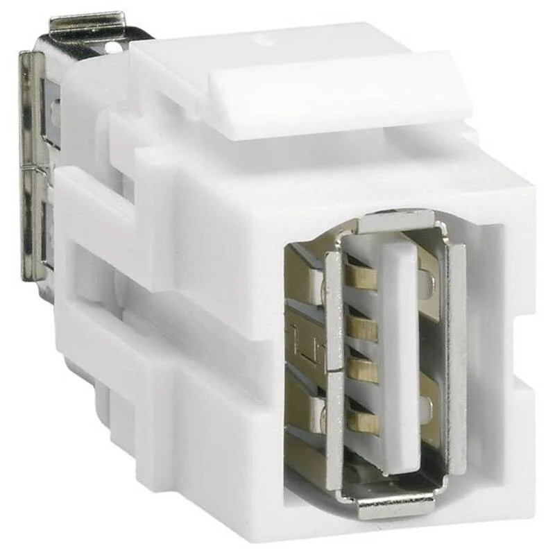 B-Ware Hager Keystone Modul Einsatz USB 2.0 Buchse Universal RAL9010 Weiß 11 STÜCK