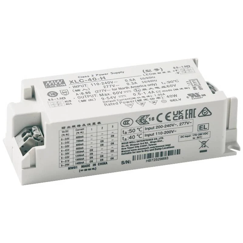 B-Ware Mean Well LED Treiber Netzteil XLC-40-H LED Stromversorgung 40W 9-54V 1St