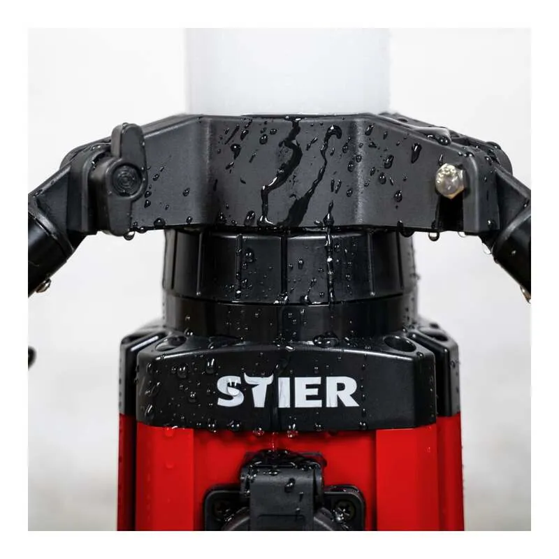 B-Ware STIER LED-Tower-Baustrahler 360° 8280 Lumen 72W Baustrahler IP54 180cm robust