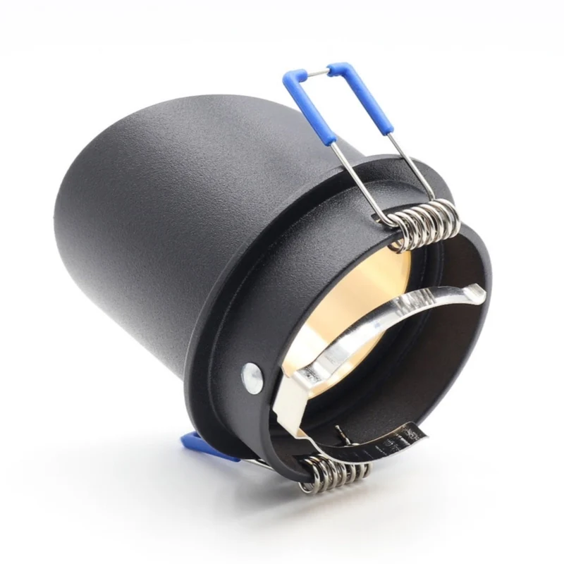 LED Einbaustrahler inkl. GU10 Fassung | Rund | Aluminium | Schwarz + Gold | 230V | extra-flach | dimmbar