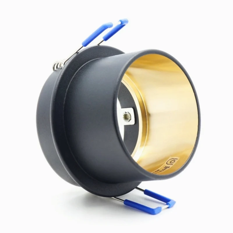 LED Einbaustrahler | aus Aluminium | Rund | Schwarz + Gold | inkl. GU10 Fassung | 230V 12V | energieeffizient | umweltfreundlich | extra-flach | dimmbar