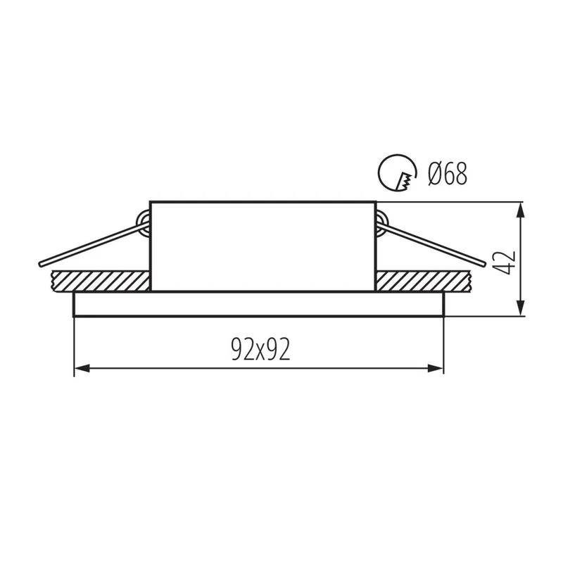 Einbaustrahler B/G/B aus Aluminium Eckig 92mm x 92mm IP20 inkl. GU10 Fassung 230V | extra-flach | dimmbar