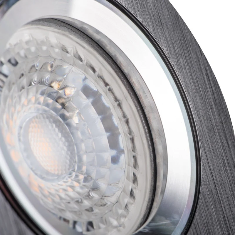 LED Einbaustrahler | Rund | Aluminium | Ø82mm | IP20 | GU5.3 ink. GU10 Fassung | 12V 230V | extra-flach | dimmbar