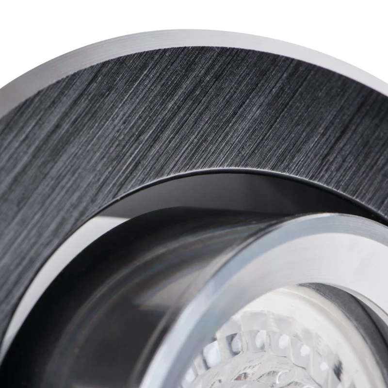 LED Einbaustrahler | Rund | Aluminium | Ø82mm | IP20 | GU5.3 ink. GU10 Fassung | 12V 230V | extra-flach | dimmbar