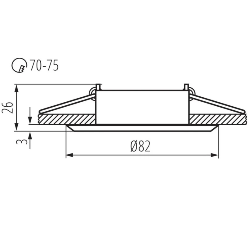 LED Einbaustrahler | Rund | Aluminium | Ø82mm | IP20 | GU5.3 ink. GU10 Fassung | 12V 230V | extra-flach | dimmbar
