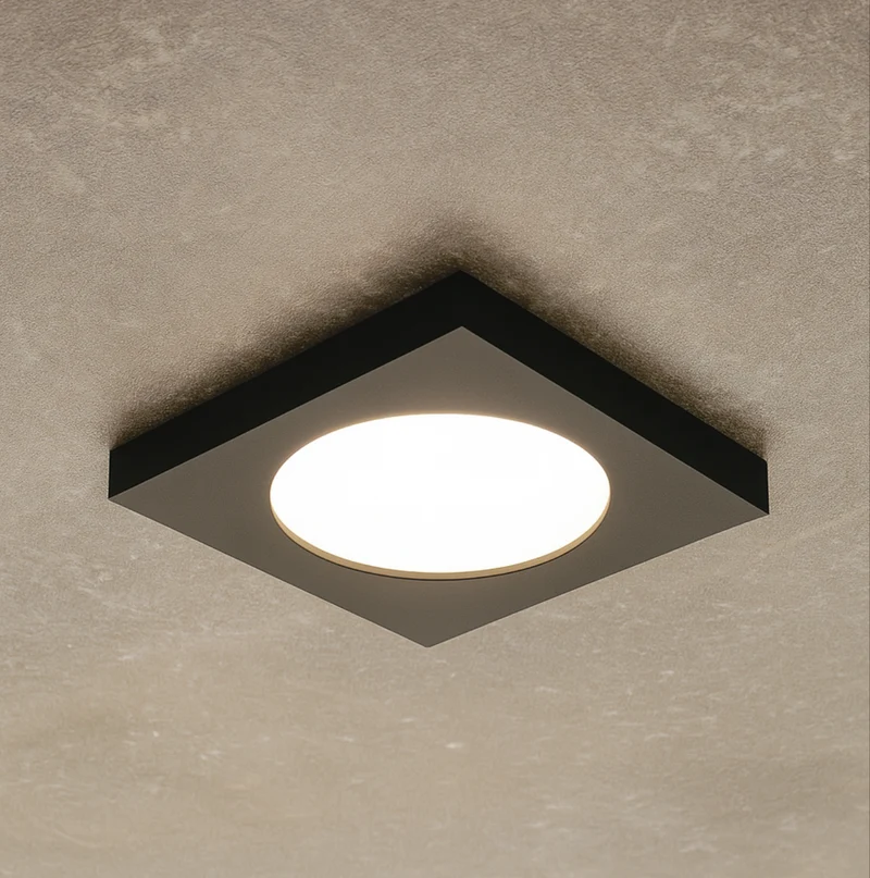 LED Einbaustrahler | Außenbereich & Badezimmer | IP44 | Eckig | Aluminium | 80mm x 80mm | inkl GU10 Fassung | 230V 12V | extra-flach | dimmbar