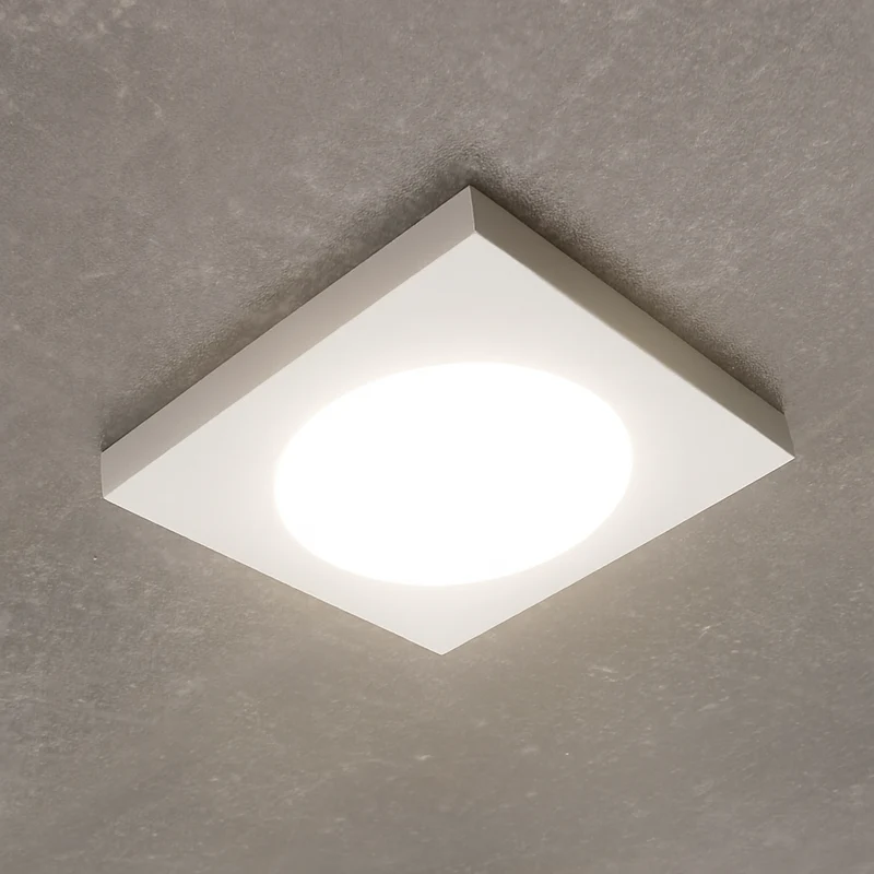LED Einbaustrahler | Außenbereich & Badezimmer | IP44 | Eckig | Aluminium | 80mm x 80mm | inkl GU10 Fassung | 230V 12V | extra-flach | dimmbar