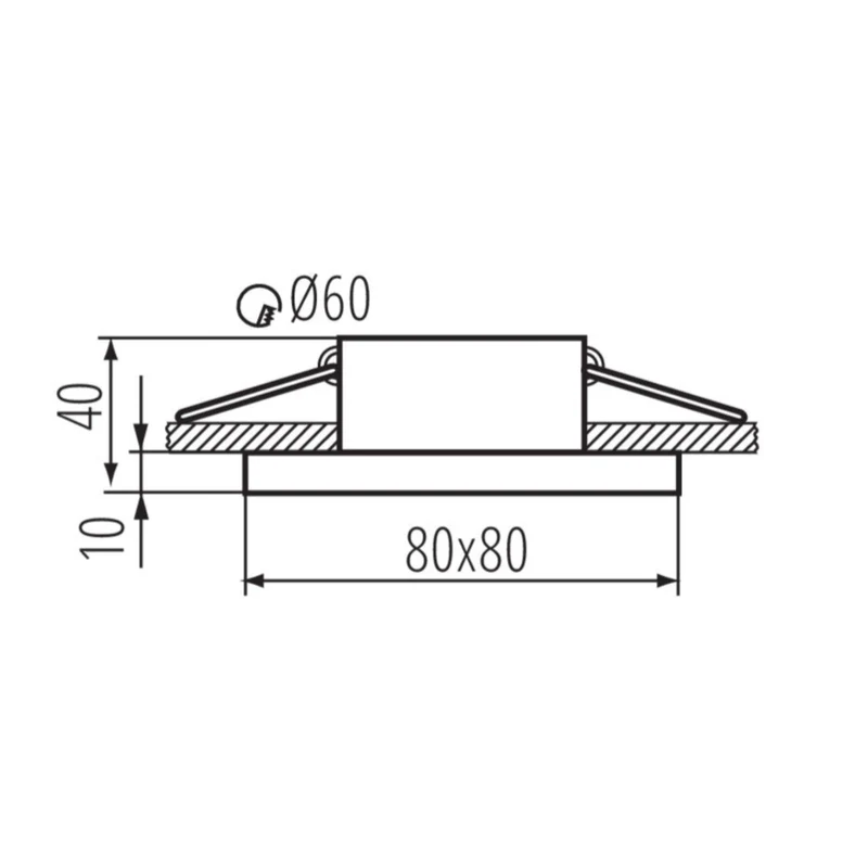 LED Einbaustrahler | Außenbereich & Badezimmer | IP44 | Eckig | Aluminium | 80mm x 80mm | inkl GU10 Fassung | 230V 12V | extra-flach | dimmbar