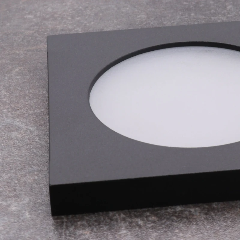 LED Einbaustrahler | Außenbereich & Badezimmer | IP44 | Eckig | Aluminium | 80mm x 80mm | inkl GU10 Fassung | 230V 12V | extra-flach | dimmbar