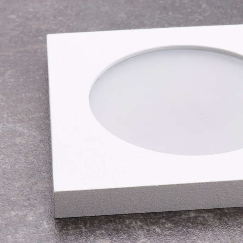 LED Einbaustrahler | Außenbereich & Badezimmer | IP44 | Eckig | Aluminium | 80mm x 80mm | inkl GU10 Fassung | 230V 12V | extra-flach | dimmbar