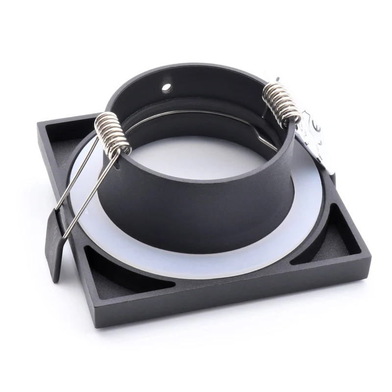 LED Einbaustrahler | Außenbereich & Badezimmer | IP44 | Eckig | Aluminium | 80mm x 80mm | inkl GU10 Fassung | 230V 12V | extra-flach | dimmbar