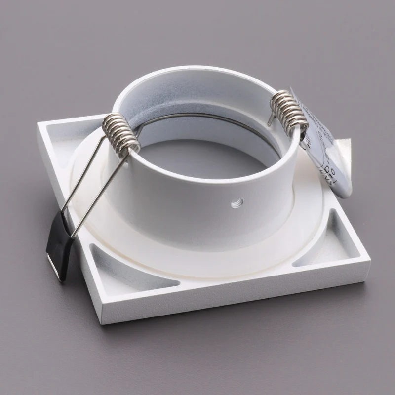 LED Einbaustrahler | Außenbereich & Badezimmer | IP44 | Eckig | Aluminium | 80mm x 80mm | inkl GU10 Fassung | 230V 12V | extra-flach | dimmbar