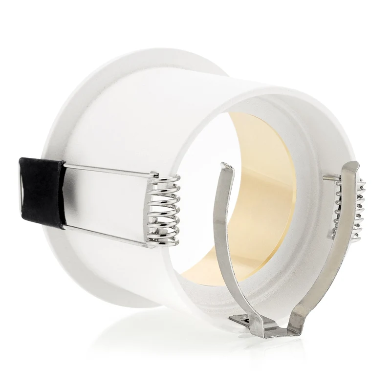 LED Einbaustrahler | Rund | Aluminium | Weiß + Gold | inkl. GU10 Fassung | 230V/12V | SPAG D W/G | extra-flach | dimmbar