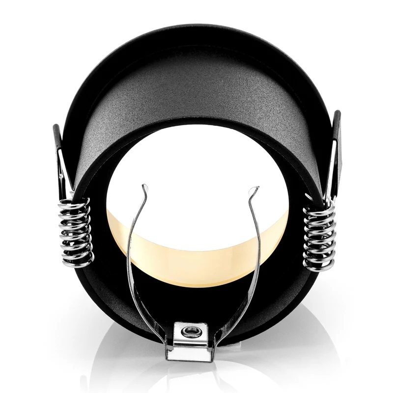 LED Einbaustrahler | Rund | Aluminium | Schwarz & Gold | inkl. GU10 Fassung | 230V 12V | extra-flach | dimmbar