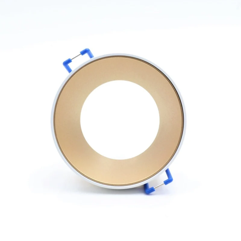LED Einbaustrahler inkl. GU10 Fassung | Rund | Aluminium | Weiß + Gold | 230V | extra-flach | dimmbar