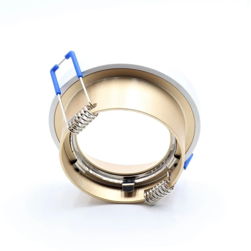 LED Einbaustrahler inkl. GU10 Fassung | Rund | Aluminium | Weiß + Gold | 230V | extra-flach | dimmbar