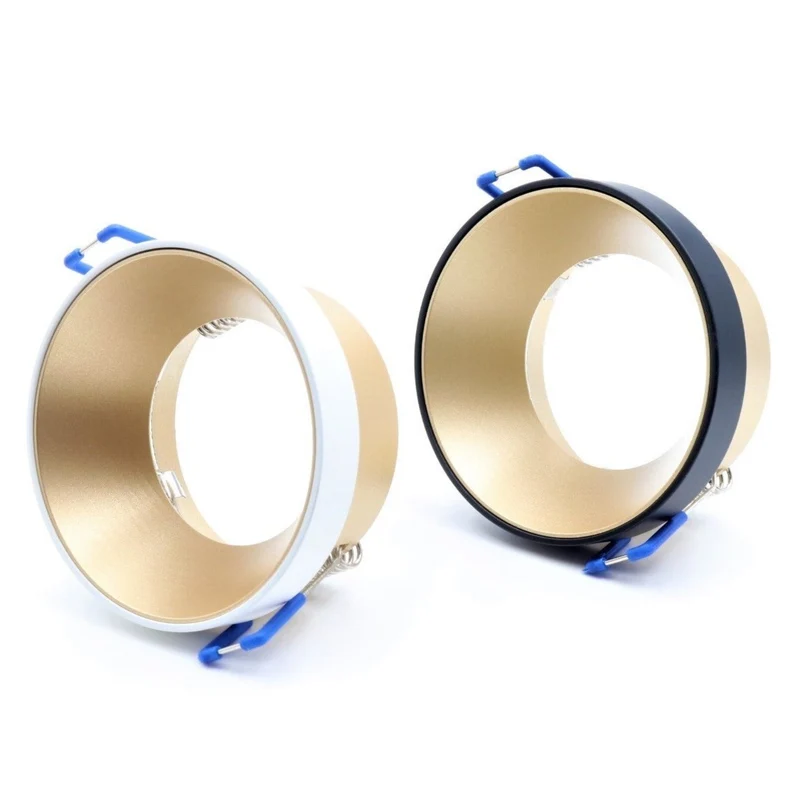 LED Einbaustrahler inkl. GU10 Fassung | Rund | Aluminium | Weiß + Gold | 230V | extra-flach | dimmbar