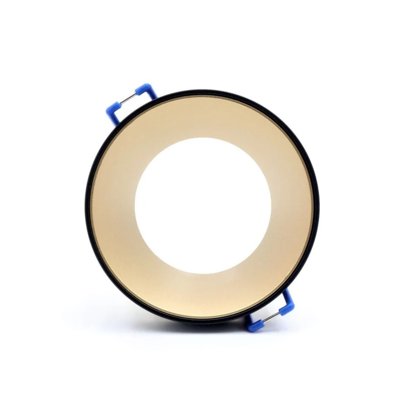LED Einbaustrahler | Rund | Aluminium | Schwarz & Gold | inkl. GU10 Fassung | 230V 12V | extra-flach | dimmbar
