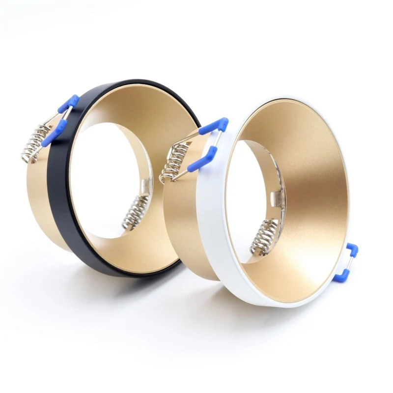 LED Einbaustrahler | Rund | Aluminium | Schwarz & Gold | inkl. GU10 Fassung | 230V 12V | extra-flach | dimmbar