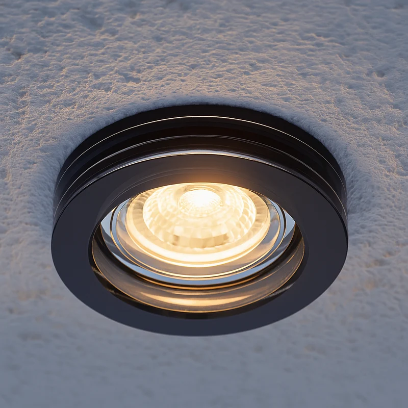 Einbaustrahler Cristal aus Glas Rund Ø90mm IP20 inkl. GU10 Fassung 230V 12V | extra-flach | dimmbar