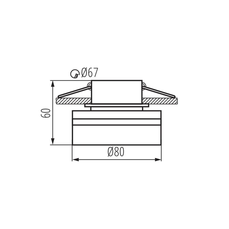 LED Einbaustrahler Oviedo aus Aluminium | Rund | Schwarz | Ø80mm | inkl. GU10 Fassung | 230V 12V | extra-flach | dimmbar