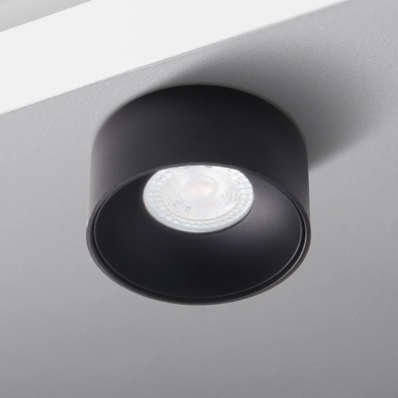 GU10 Einbaustrahler Rund Aluminium Schwarz Astral Mini | inkl. GU10 Fassung | 230V | Dimmbar
