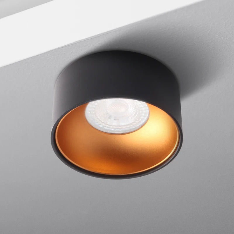 LED Einbaustrahler Astral Mini | Rund | Aluminium | Schwarz & Kupfer-Gold | inkl. GU10 Fassung | 230V | Dimmbar