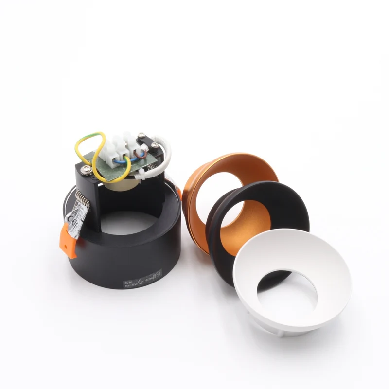 LED Einbaustrahler Astral Mini | Rund | Aluminium | Schwarz & Kupfer-Gold | inkl. GU10 Fassung | 230V | Dimmbar