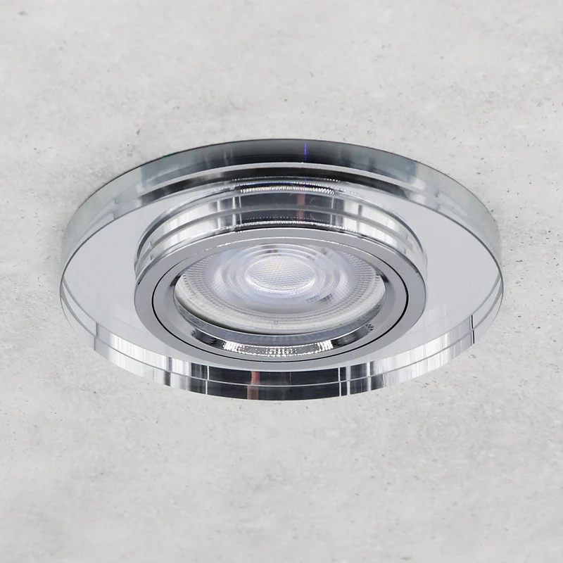 LED Einbaustrahler Extra-Flach | Rund Klar Cristal | 5W Warmweiß | 230V Deckenspot Energiesparend