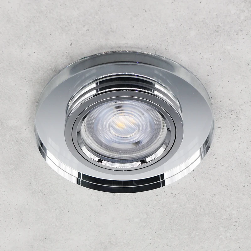 LED Einbaustrahler Extra-Flach | Rund Klar Cristal | 5W Warmweiß | 230V Deckenspot Energiesparend