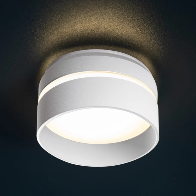 LED Einbaustrahler Oviedo aus Aluminium | Rund | Weiß | Ø80mm | inkl. GU10 Fassung 230V | extra-flach | dimmbar