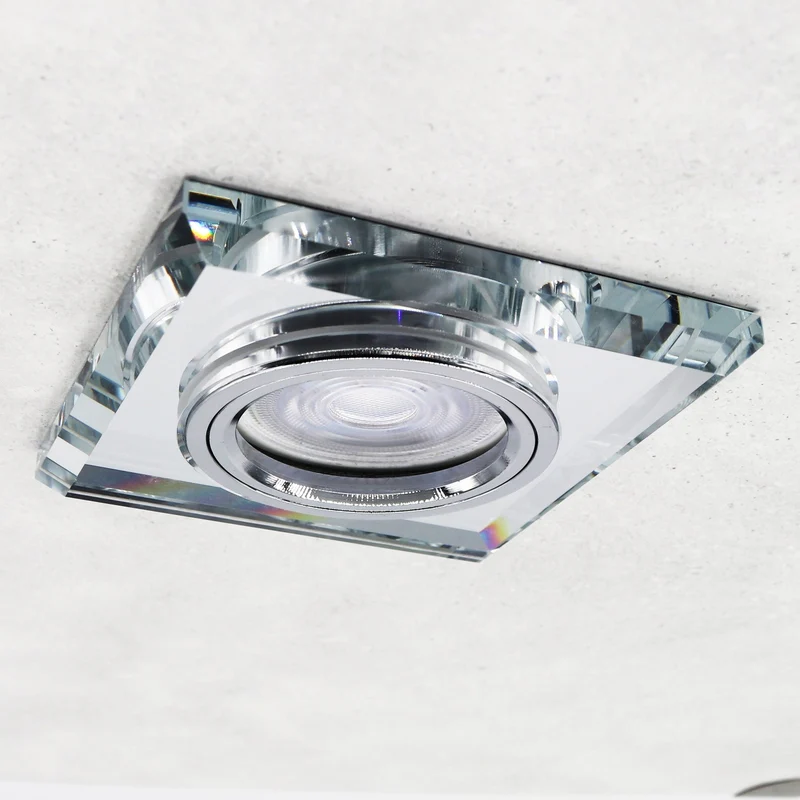 LED Einbaustrahler Extra-Flach | Eckig Cristal | 5W Warmweiß | 230V Deckenspot Energiesparend