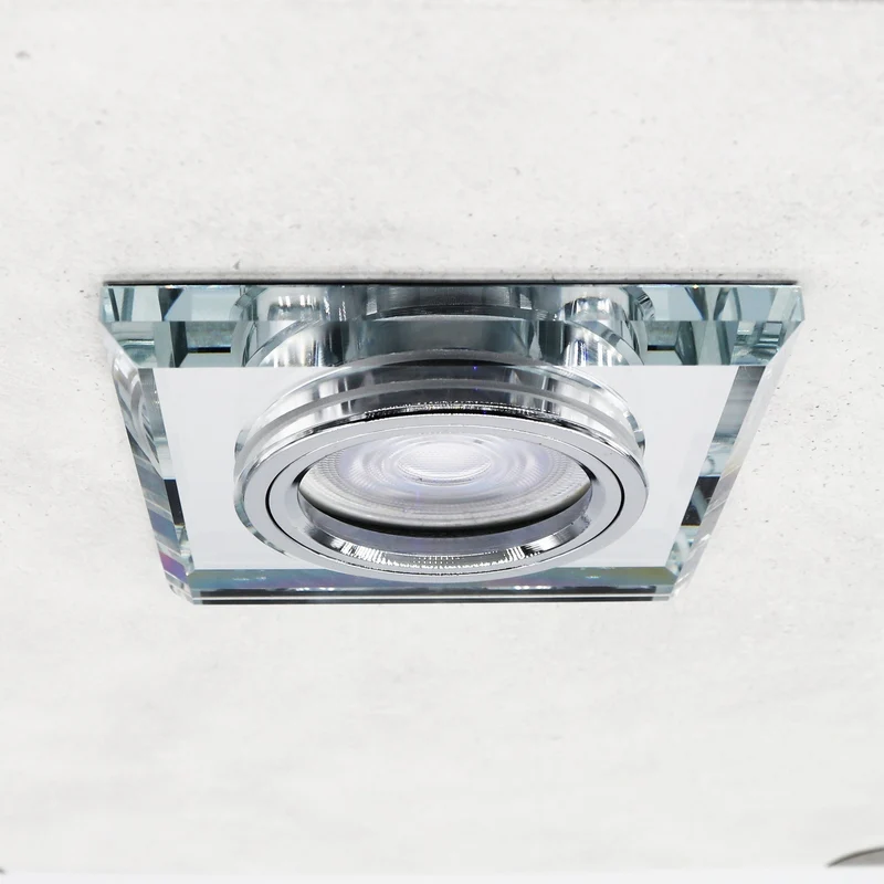 LED Einbaustrahler Extra-Flach | Eckig Cristal | 5W Warmweiß | 230V Deckenspot Energiesparend