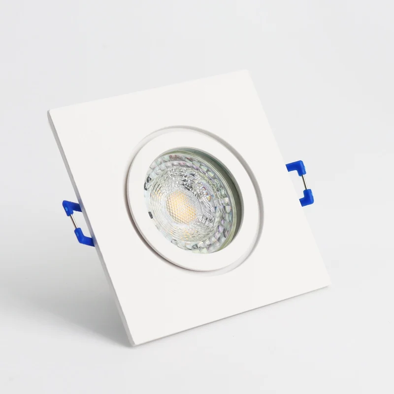 LED Einbaustrahler Star IP44 aus Aluminium für Außen & Innen | Eckig | Weiß | inkl. GU10 Fassung | 230V | energieeffizient | umweltfreundlich | extra-flach | dimmbar