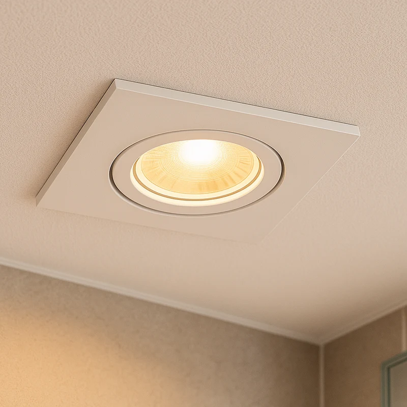 LED Einbaustrahler 9605M | aus Aluminium für Außen & Innen | Rund Eckig | Weiß Schwarz Matt | IP44 | inkl. GU10 Fassung | 230V | Dimmbar | 3000K 4000K 6000K | extra-flach